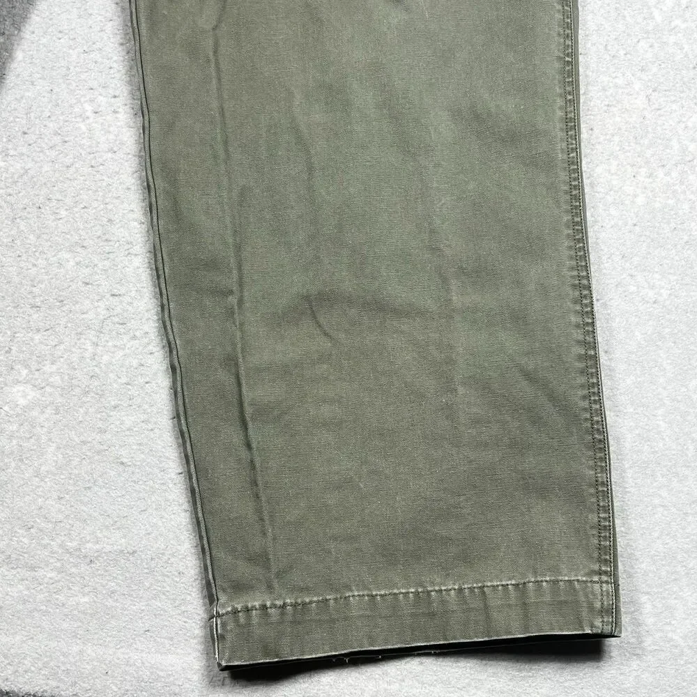 Vintage Old Navy Khakis Pants Mens 40 Green Cotton Straight Leg Pockets